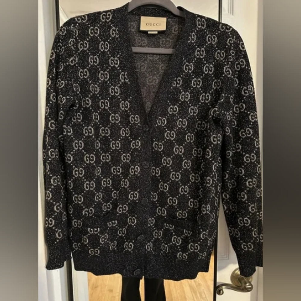 Gucci GG Jacquard Cardigan Sweater